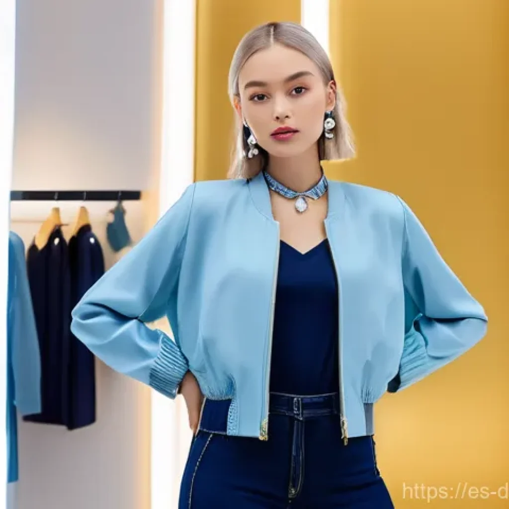 디지털 물리적 공간 통합의 실용적 접근법 - **Prompt 1: Phygital Retail Experience**
"A stylish young woman, dressed in modern, casual cloth...