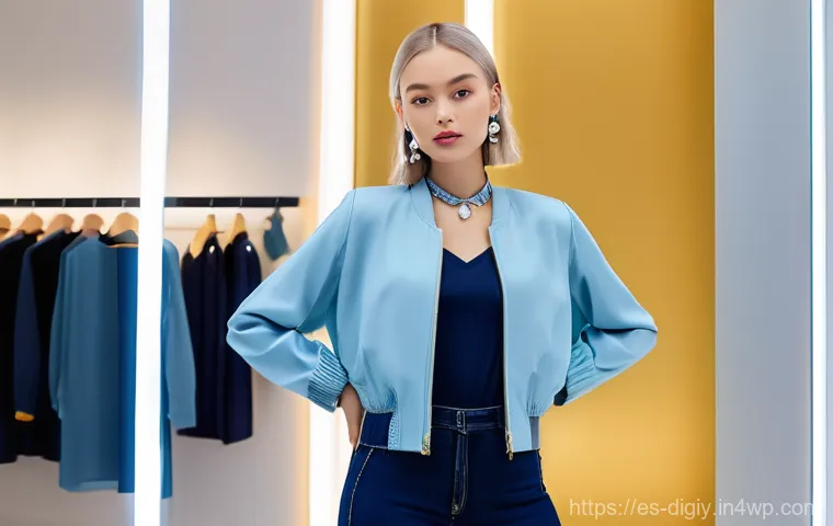 디지털 물리적 공간 통합의 실용적 접근법 - **Prompt 1: Phygital Retail Experience**
    "A stylish young woman, dressed in modern, casual cloth...