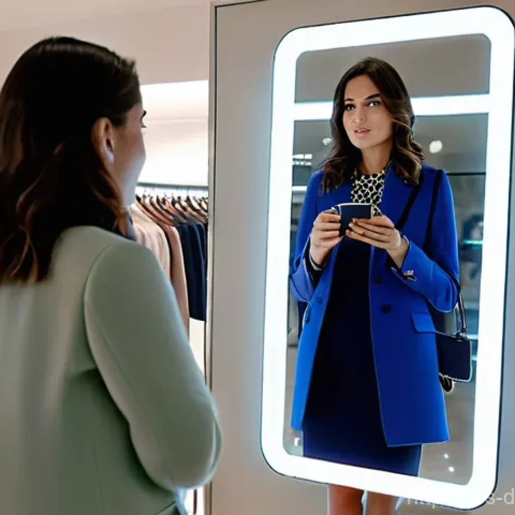 디지털 물리적 공간 통합의 전략적 과제 - **Phygital Fashion Personalization in a Spanish Boutique:**
"A stylish young woman, mid-20s, wit...