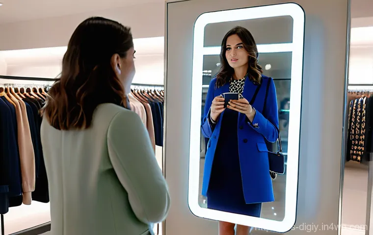 디지털 물리적 공간 통합의 전략적 과제 - **Phygital Fashion Personalization in a Spanish Boutique:**
    "A stylish young woman, mid-20s, wit...